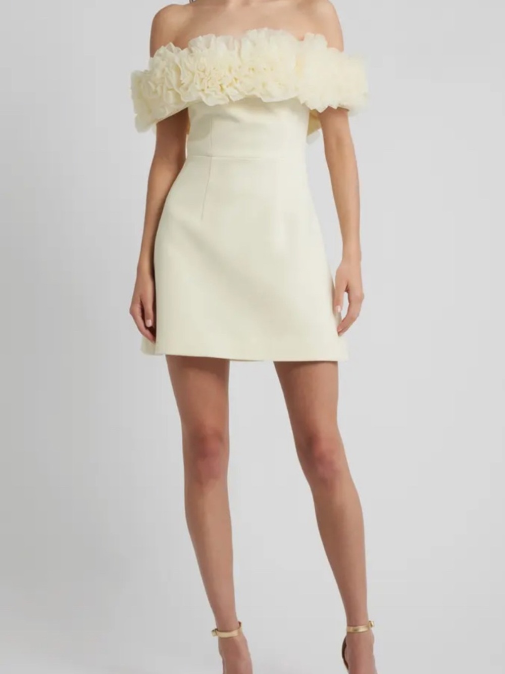 Nahla Rossete Off-Shoulder Ruffle Mini Dress Cocktail